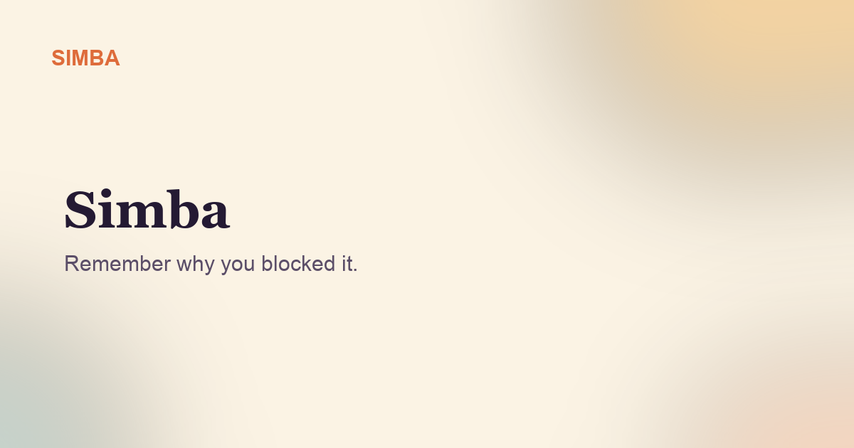 Simba: App Blocker — official preview image